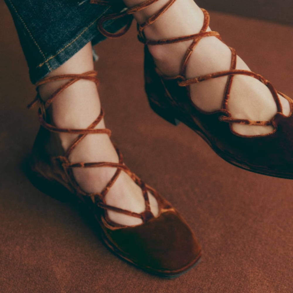 Sezane Leocadie Ballerinas Brick Color - Picture 6 of 6
